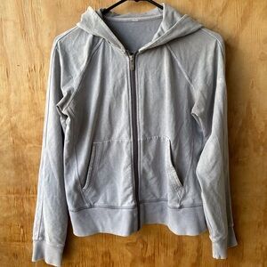 Lululemon Gray Full Zip Up LIghtweight Hooded Sweatshirt